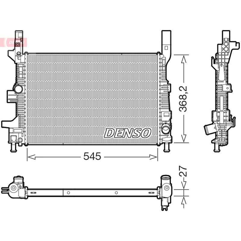 Denso Engine Radiator fits Ford C-Max II 2015-2019 1.5
