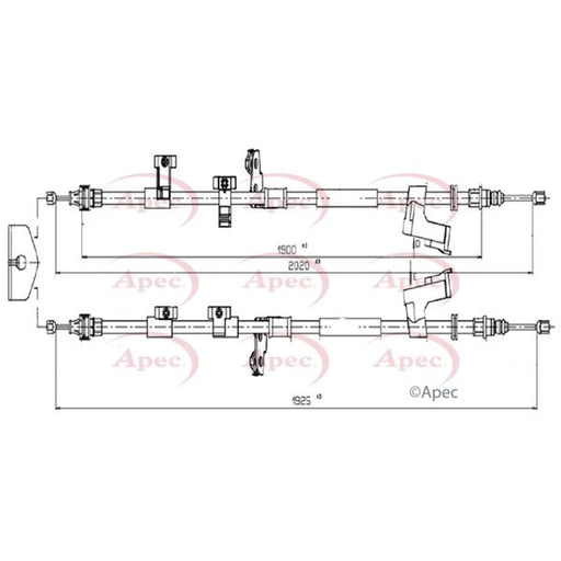Apec Handbrake Cable Right Rear CAB1631