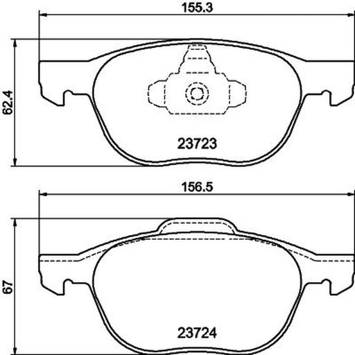 Mintex Front & Rear Brake Discs & Pads fits Volvo V40 2012-2019