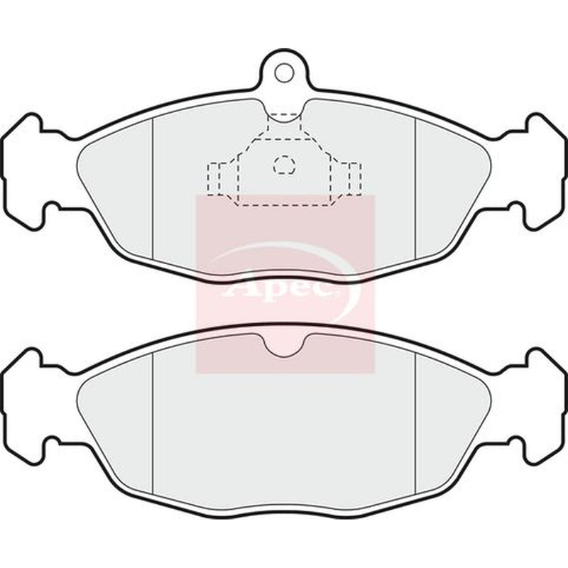 Apec Front Brake Pad Set fits Daewoo Lanos 1997 on 1.3 1.5