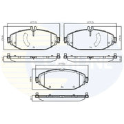 Comline 4 x Front Brake Pad Set fits Mercedes-Benz C-Class 2014-2023