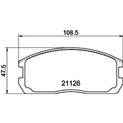 Mintex Front Brake Pad Set fits Mitsubishi Colt 1984-1992 1.2 1.3 1.5 1.8