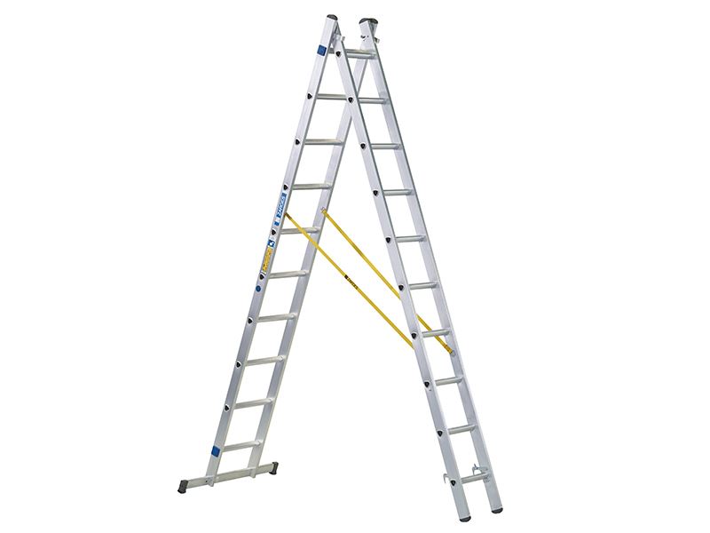 Zarges D-Rung Combination Ladder 2-Part 2 x 12 Rungs Zarges - Dynamic Drive