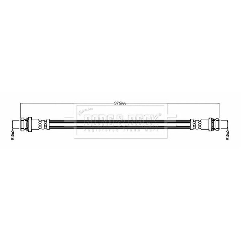 Borg & Beck Brake Hydraulic Hose Line Rear Right BBH8818