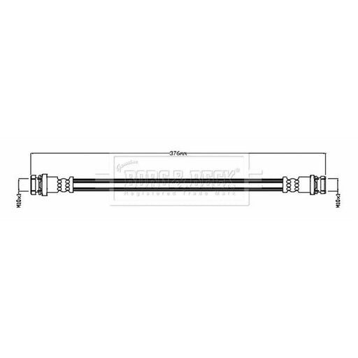 Borg & Beck Brake Hydraulic Hose Line Rear Right BBH8818