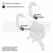 First Line Intercooler Turbo Charge Air Hose fits VW Crafter 30-35 Bus 2006-2013