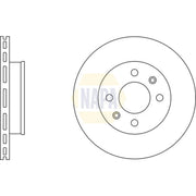 NAPA 2 x Vented Brake Discs fits Hyundai Getz 2002-2010 1.1 1.3 1.4