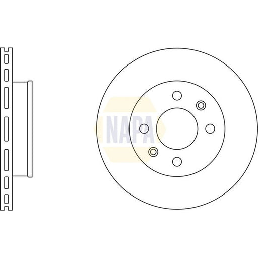 NAPA 2 x Vented Brake Discs fits Hyundai Getz 2002-2010 1.1 1.3 1.4