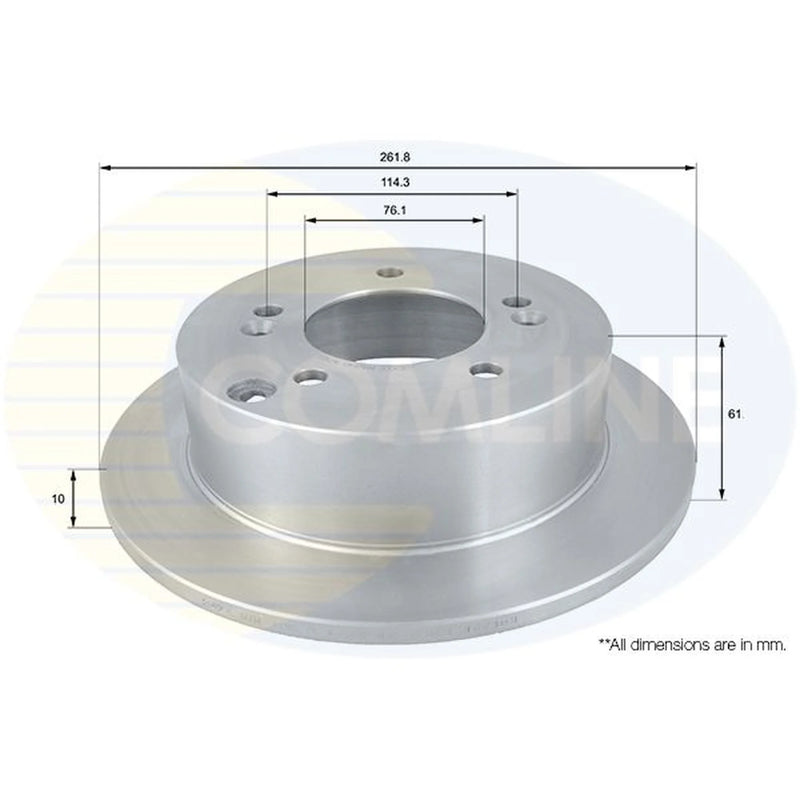 Comline Rear Brake Solid Discs & Pads fits Kia Sportage II 2004-2010 2.0