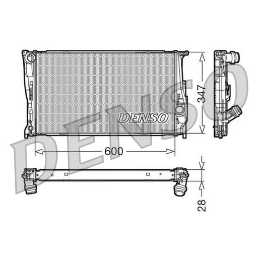 Denso Engine Radiator fits BMW 1 2004-2013