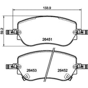 Mintex Front Brake Pad Set fits Abarth 500E 2023 on