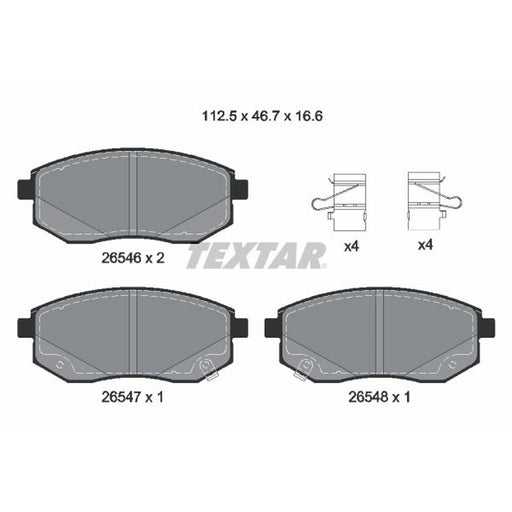 Textar Front Brake Pad Set 2654601