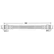 Borg & Beck Brake Hydraulic Hose Line Rear Right BBH6510