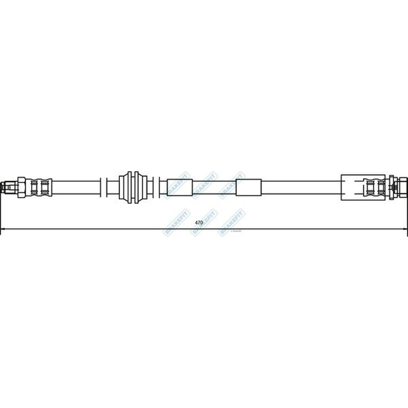 Apec Brake Hydraulic Hose Line Front fits Ford Mondeo 2000-2007 1.8 2.0 2.2 3.0