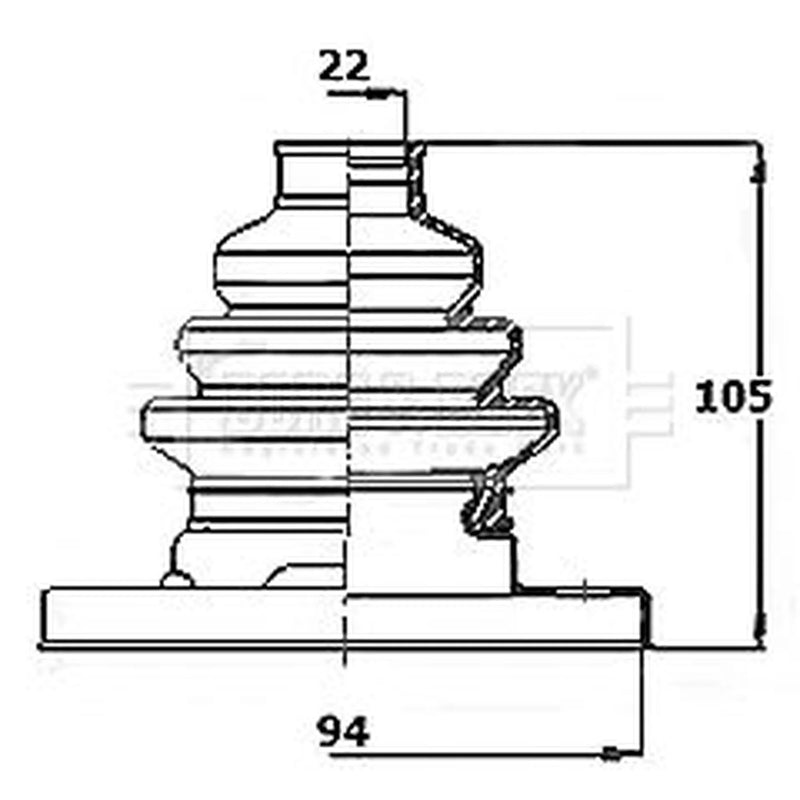 Borg & Beck Drive Shaft Bellow Kit Wheel Side BCB6317