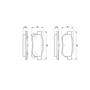 Bosch Front & Rear Pads fits Honda Prelude III 1987-1992 2.0