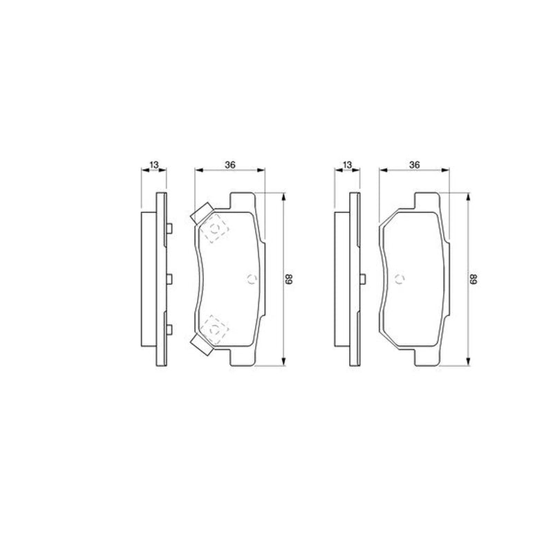 Bosch Front & Rear Pads fits Honda Prelude III 1987-1992 2.0