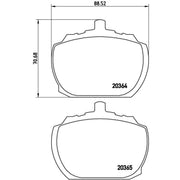 Brembo Front Brake Pad Set fits Ford Transit 1965-1992 1.5 1.6 1.7 2.0 2.4 2.5