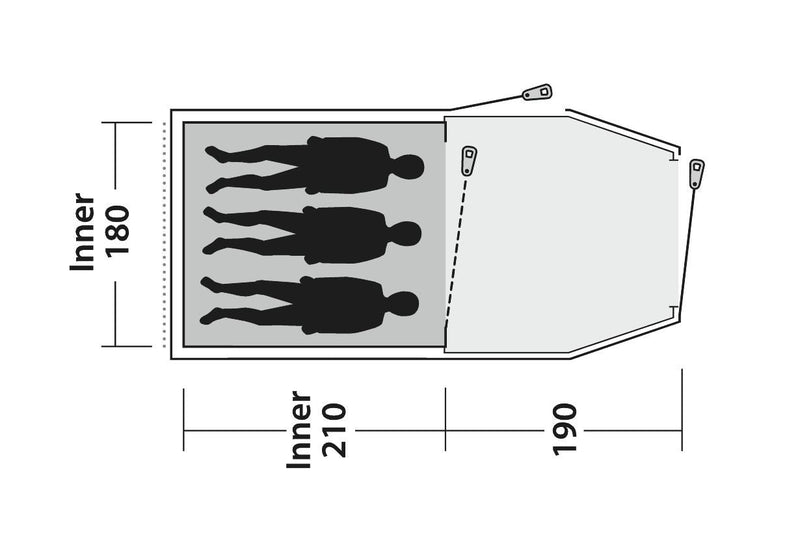 Outwell Earth 3 Plus Tunnel Tent 3 Berth Outwell - Dynamic Drive