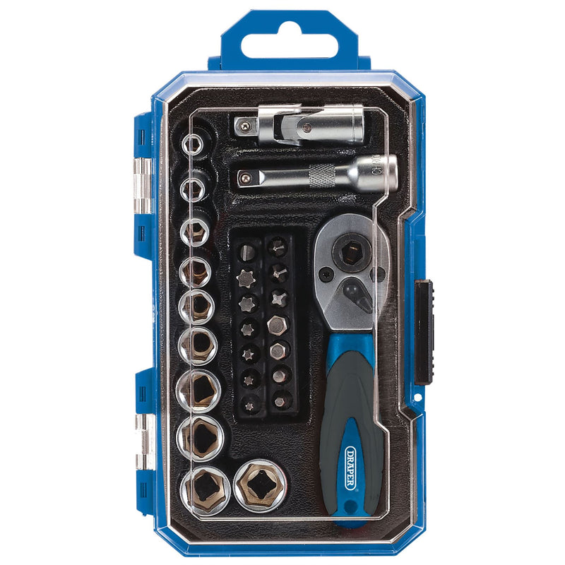 Draper Socket Set, 1/4" Sq. Dr. (27 Piece) 04778 Draper - Dynamic Drive
