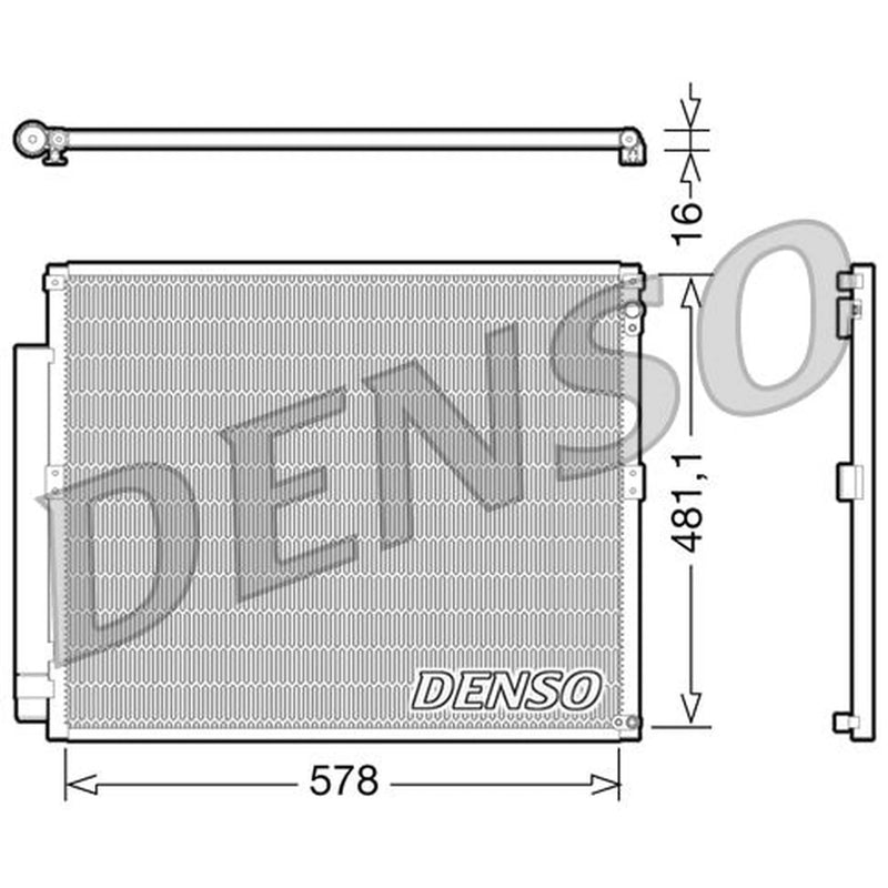 Denso Air Conditioning Condenser fits Toyota Land Cruiser Prado 2002-2010
