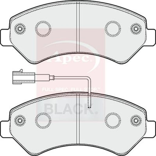 Apec Black Front Brake Pad Set fits Citroën Relay III 2011 on 2.2
