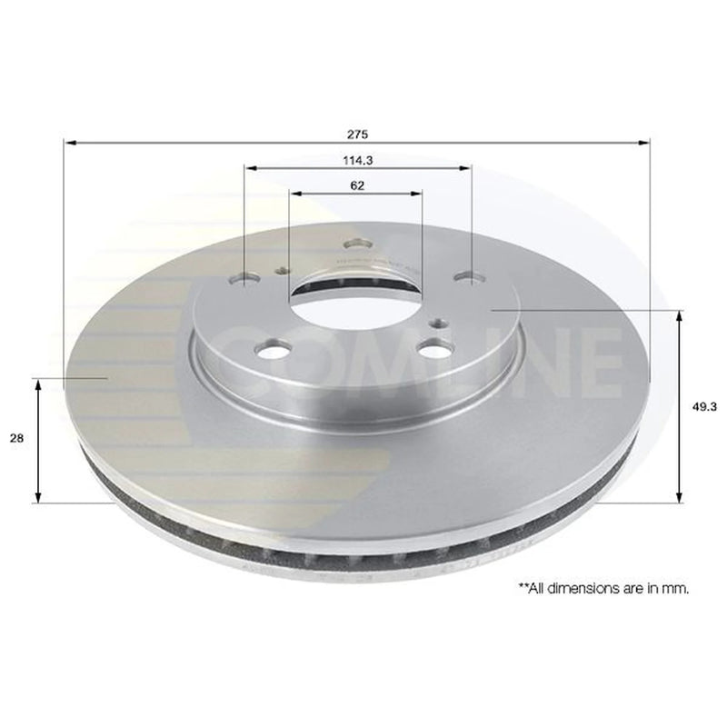 Comline Front & Rear Brake Discs & Pads fits Toyota Avensis Verso 2001-2009