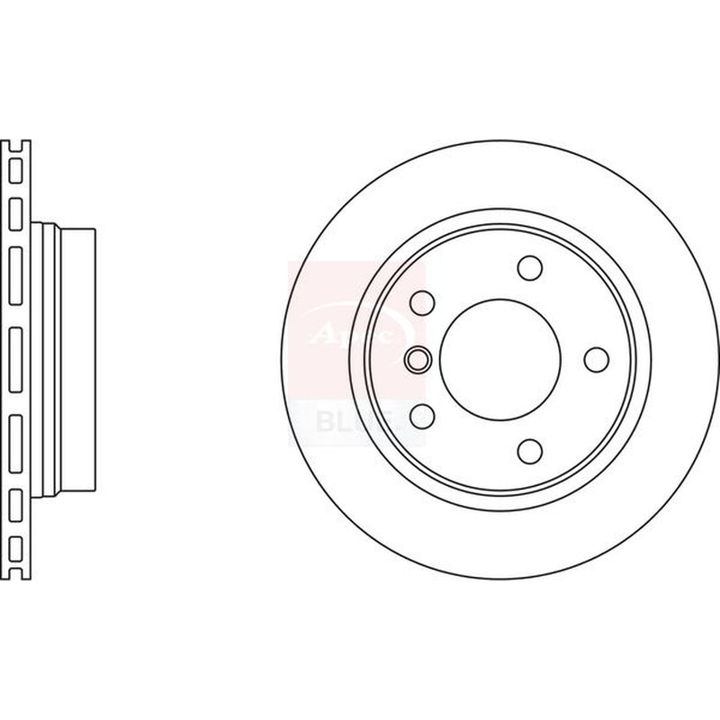Apec Rear Brake Vented Discs & Pads fits BMW 3 1995-1999