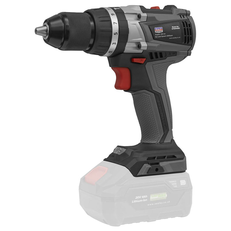 Sealey Brushless Combi Drill Kit13mm 20V SV20 Series 2 Batteries CP20VDDXKIT Sealey - Dynamic Drive