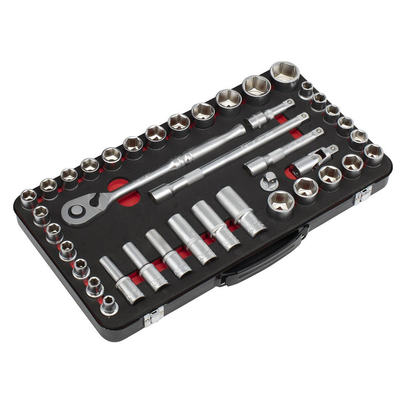 Premier Platinum Metric/Imperial Socket Set 1/2"Sq Drive 40pc Sealey Premier Platinum - Dynamic Drive
