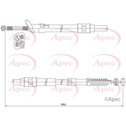 Apec Handbrake Cable Right Rear fits Toyota Starlet 1996-1999 1.3
