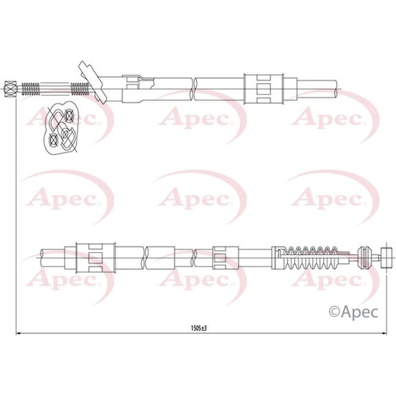 Apec Handbrake Cable Right Rear CAB1441