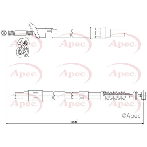 Apec Handbrake Cable Right Rear CAB1441