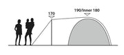 Outwell Cloud 5 Plus Pole Tent Green 5 Person Outwell - Dynamic Drive