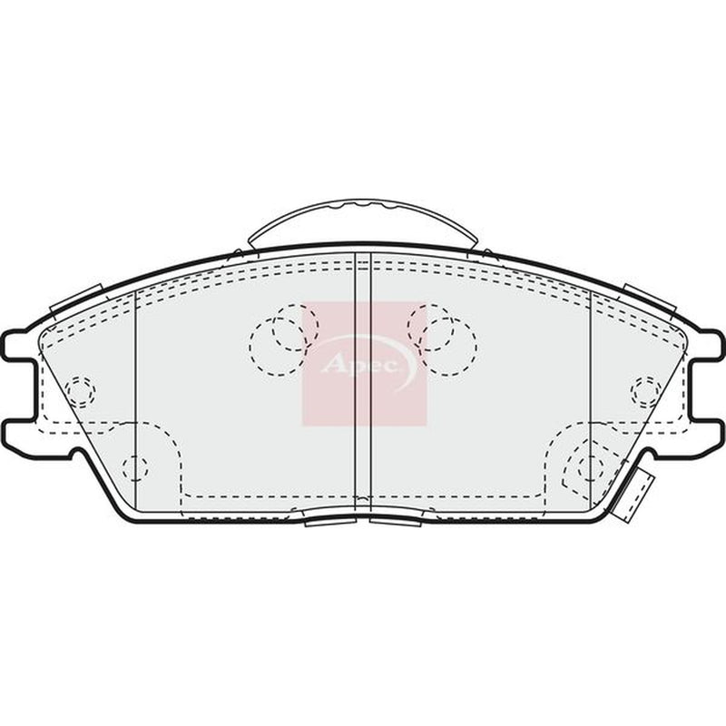 Apec Front Brake Pad Set fits Hyundai Accent II 1999-2006 1.3 1.5 1.6