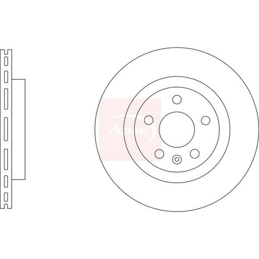 Apec 2 x Vented Brake Discs fits Volvo XC40 2018-2022