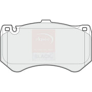 Apec Black Front Brake Pad Set fits Mercedes-Benz AMG GT 2014-2021
