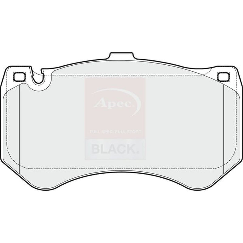 Apec Black Front Brake Pad Set fits Mercedes-Benz AMG GT 2014-2021