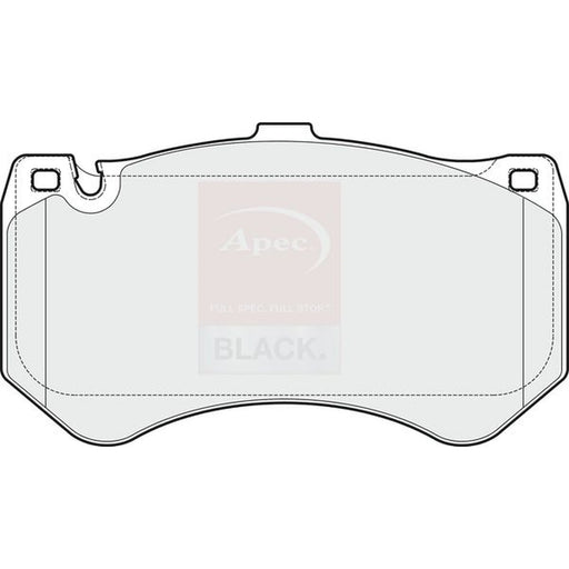 Apec Black Front Brake Pad Set fits Mercedes-Benz AMG GT 2014-2021