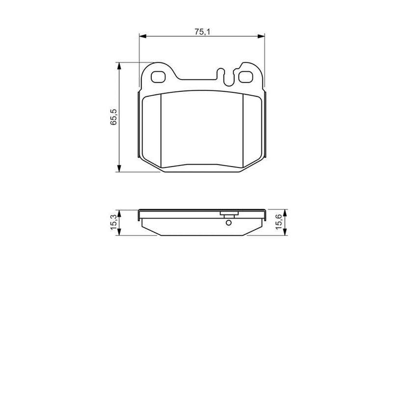 Bosch Front & Rear Pads fits Mercedes-Benz M-Class 1998-2005