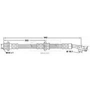 Borg & Beck Brake Hydraulic Hose Line Front Right BBH6305