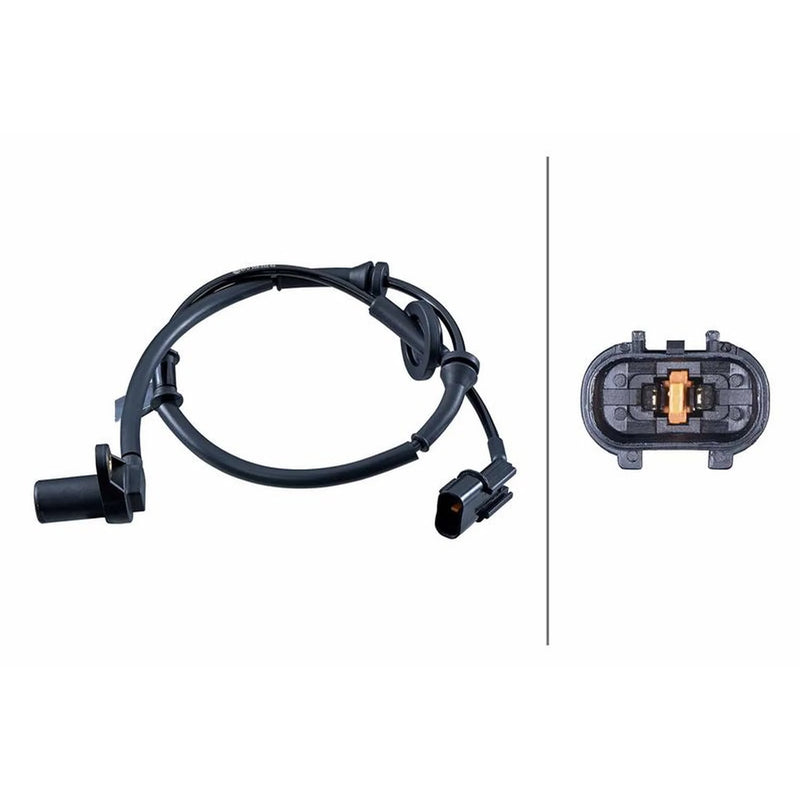 Hella ABS Wheel Speed Sensor Front Right 6PU 358 252-621