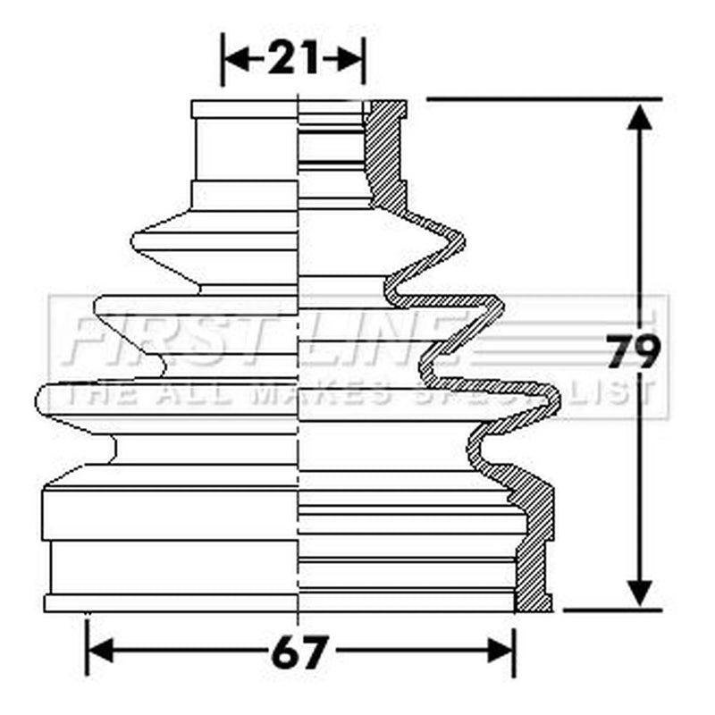 First Line Drive Shaft Bellow Kit Front Left fits Suzuki Liana 2001-2007 1.6