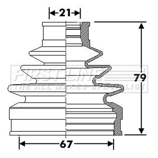 First Line Drive Shaft Bellow Kit Front Left fits Suzuki Liana 2001-2007 1.6