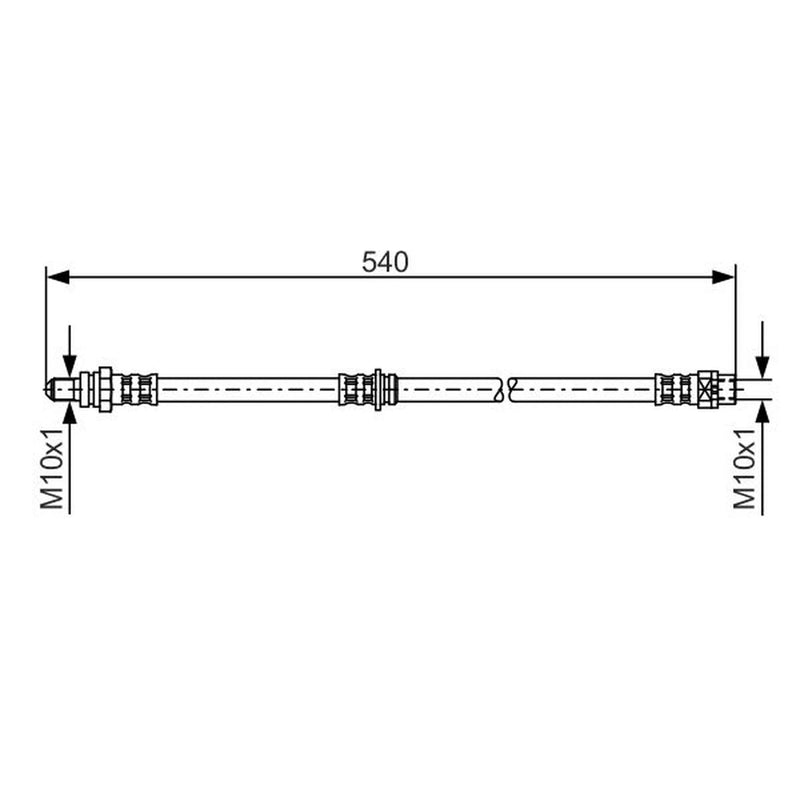Bosch Brake Hydraulic Hose Line Rear fits BMW X3 2003-2011 2.0 2.5 3.0