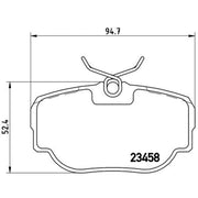 Brembo 4 x Rear Brake Pad Set fits Land Rover Discovery 1998-2004 2.5 4.0