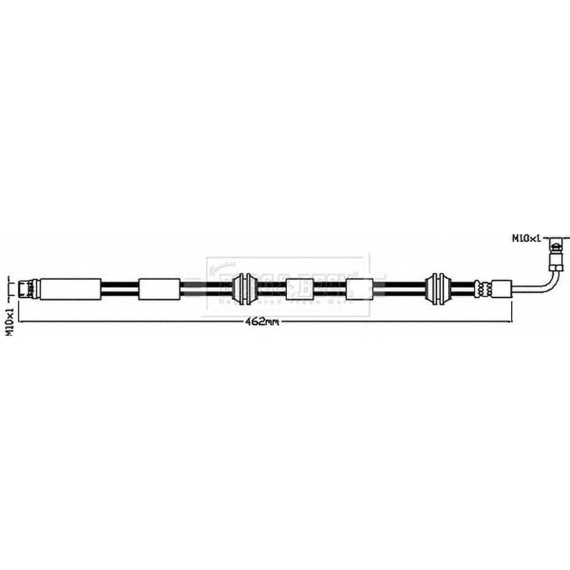 Borg & Beck Brake Hydraulic Hose Line Front Right BBH8617