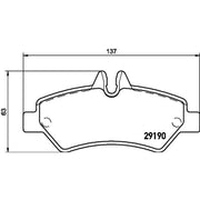 DON Rear Brake Pad Set fits Mercedes-Benz Sprinter 3,5-T 2006-2018