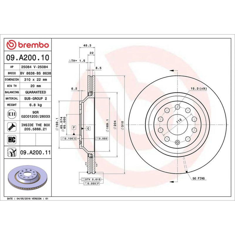 Brembo Front & Rear Brake Discs & Pads fits Seat Leon St 2015-2020 2.0