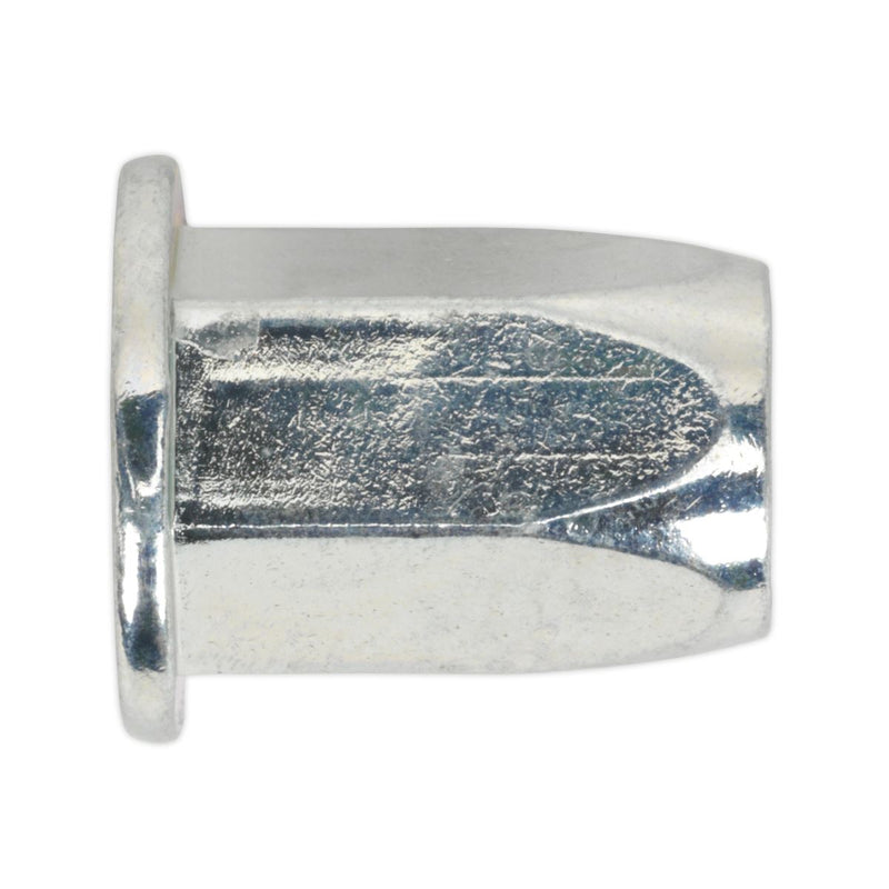 Sealey Threaded Insert (Rivet Nut) M6 Full Hex Standard Flange Pack of 50 TIFHM6 Sealey - Dynamic Drive